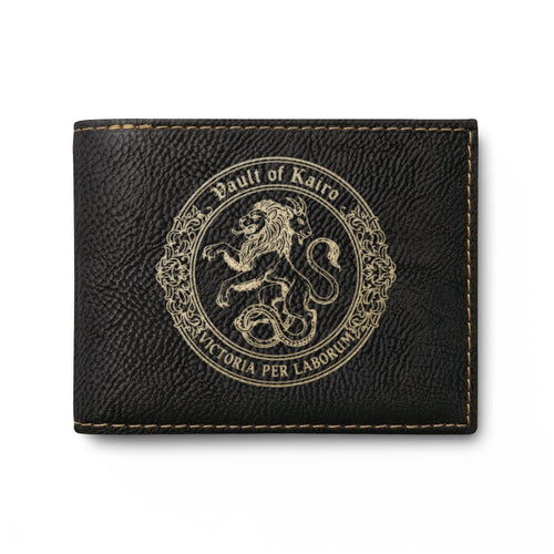 Engraved Vault of Kairo Bi-Fold Wallet