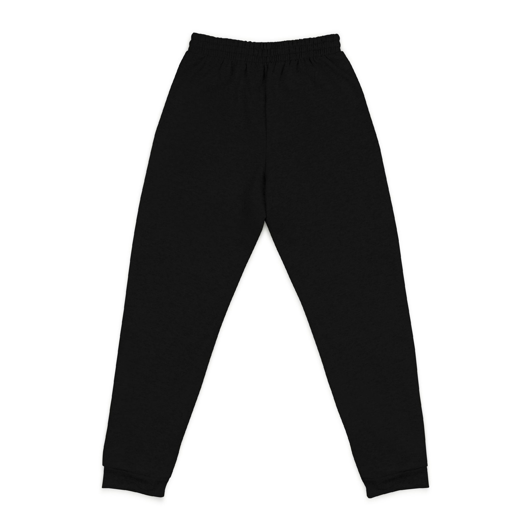 Embroidered Black Joggers — Minimal Circular Logo Sweatpants