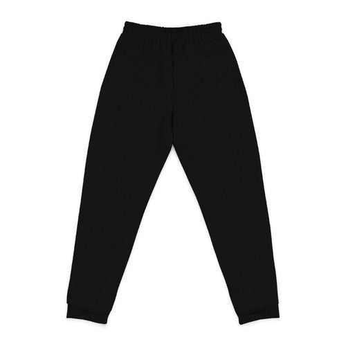 Embroidered Black Joggers — Minimal Circular Logo Sweatpants
