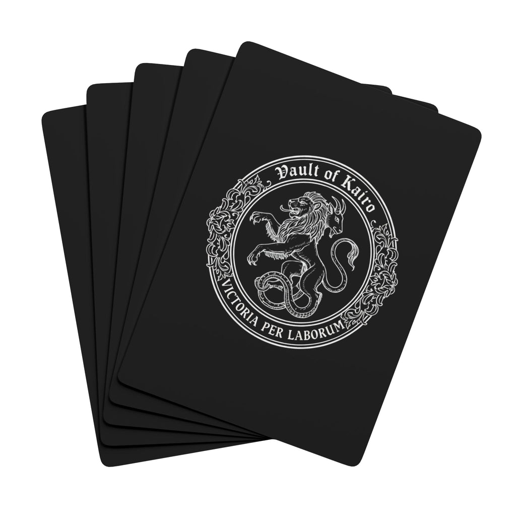 Vault of Kairo Poker Playing Cards — Elegant Black & Silver Deck